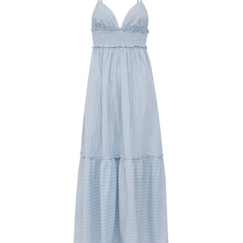 VESTIDO LONGO LISTRADO