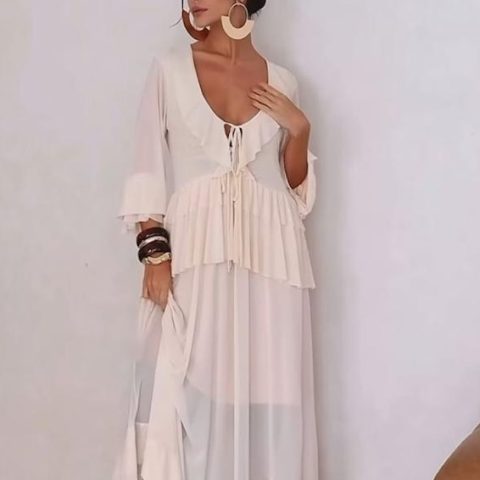 VESTIDO BABADOS TULE