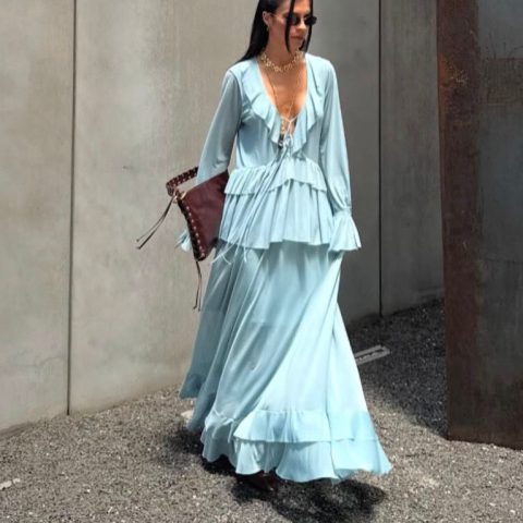 VESTIDO BABADOS TULE